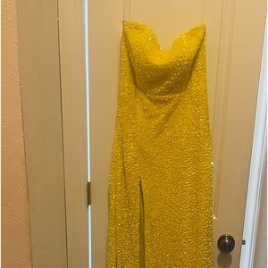 Yellow formal gown